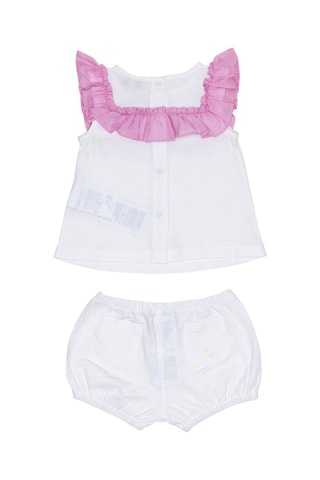 Camiseta y cubrepañal - Emporio Armani - Blanco y rosa
