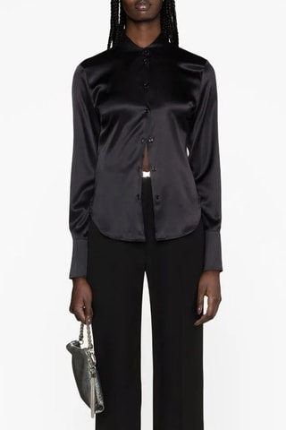 Camisa de seda - Negro