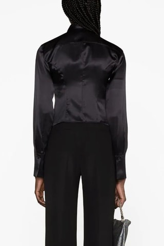 Camisa de seda - Negro