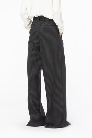 Pantalón wide leg de lana - Negro