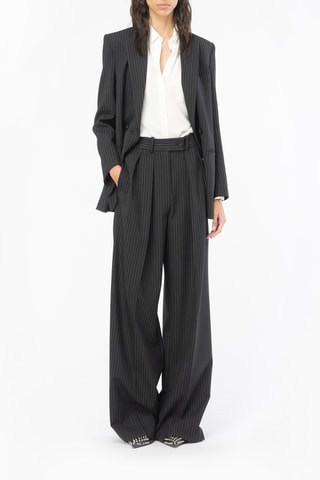 Pantalón wide leg de lana - Negro