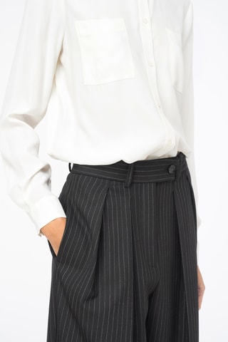 Pantalón wide leg de lana - Negro