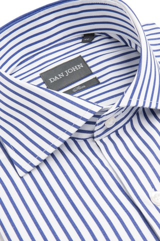 Camisa slim fit - Blanco y azul