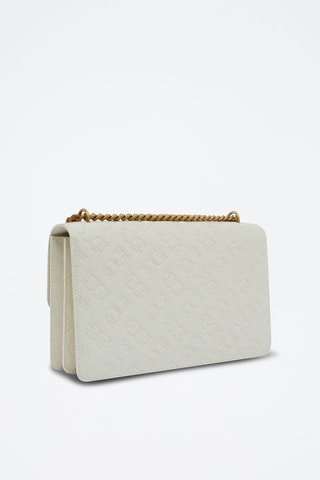 Bandolera de piel Love One Classic - Blanco