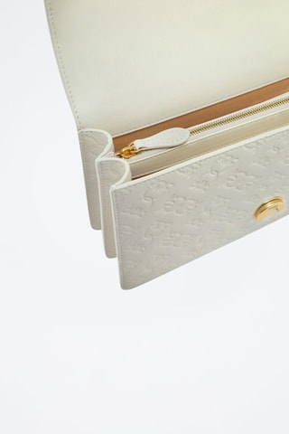 Bandolera de piel Love One Classic - Blanco