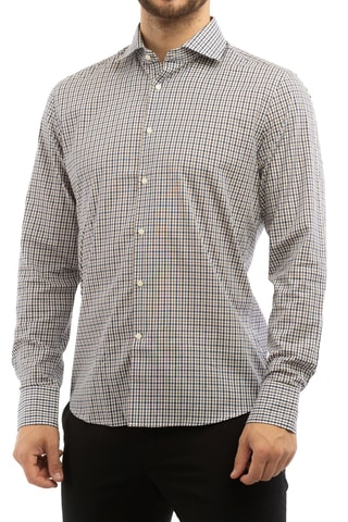 Camisa - Dan John - Blanco, negro y azul