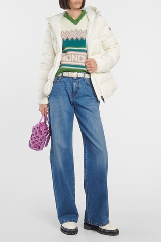 Chaleco de lana - Moncler - Blanco, verde y rosa