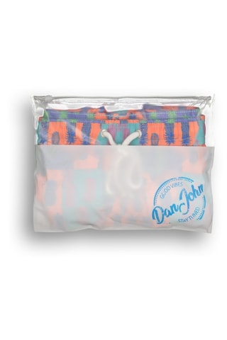 Bañador corto - Naranja, rosa y verde