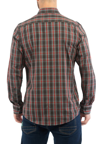 Camisa - Beverly Hills - Negro, naranja y gris