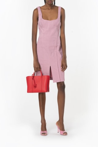 Vestido recto de lino