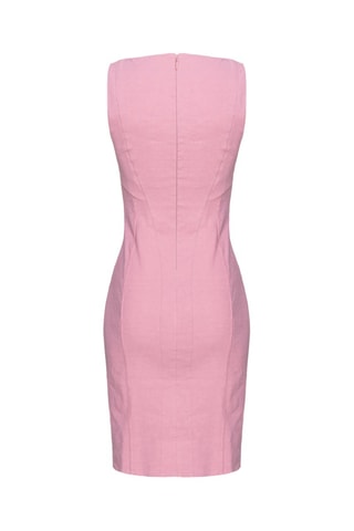 Vestido recto de lino