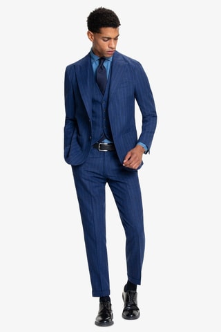 Chaqueta de traje - Dan John - Blanco y azul