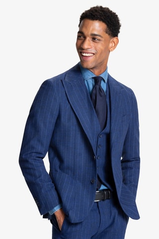 Chaqueta de traje - Dan John - Blanco y azul