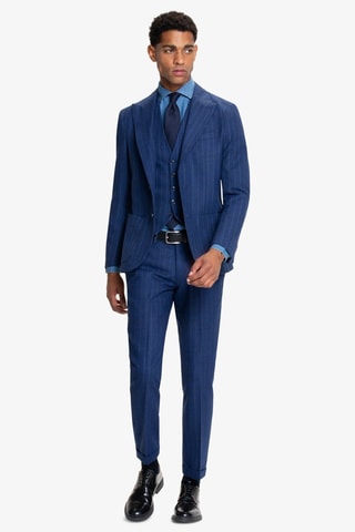 Chaqueta de traje - Dan John - Blanco y azul