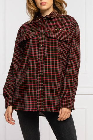 Camisa - Pinko - Negro y rojo