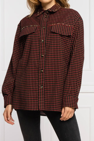 Camisa - Pinko - Negro y rojo