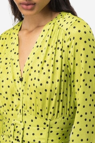 Vestido camisero - Negro y verde