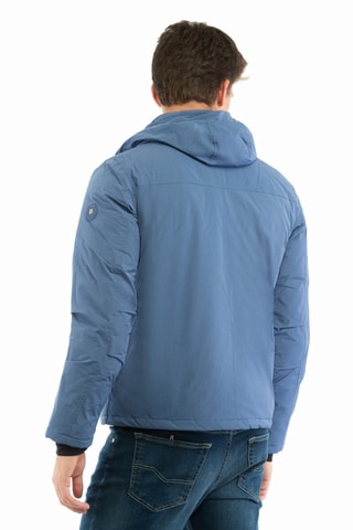 Chaqueta con capucha - Blanco y azul