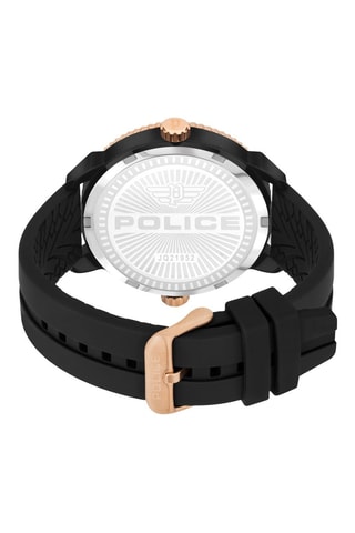 Montre à quartz en silicone - Noir et doré rose