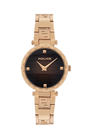 Montre à quartz en acier - Doré et noir