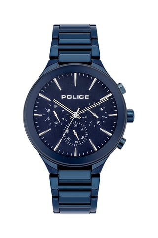 Montre à quartz en acier - Bleu