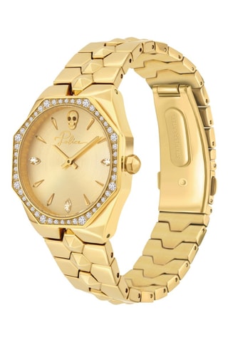 Montre à quartz en acier - Doré
