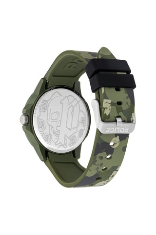Montre à quartz en silicone Kaki