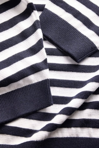 Pull relaxed en coton biologique - Bleu marine