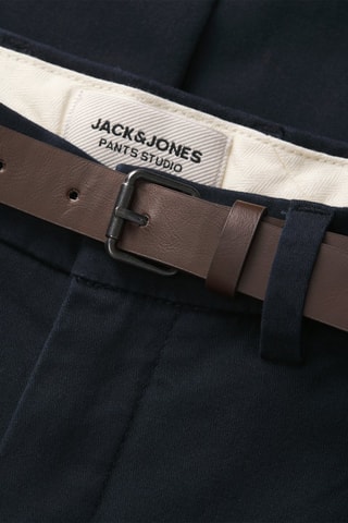 Chino slim en coton biologique - Bleu marine