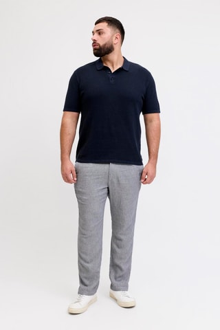 Pantalon loose en lin - Indigo chiné 