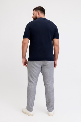 Pantalon loose en lin - Indigo chiné 
