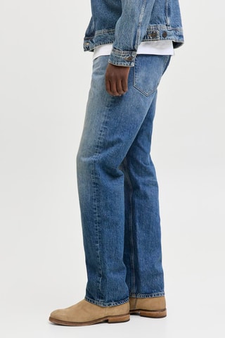 Jean relaxed taille haute - Bleu