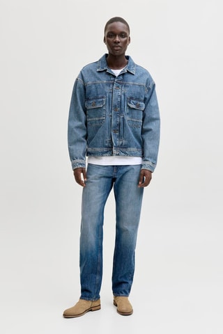 Jean relaxed taille haute - Bleu