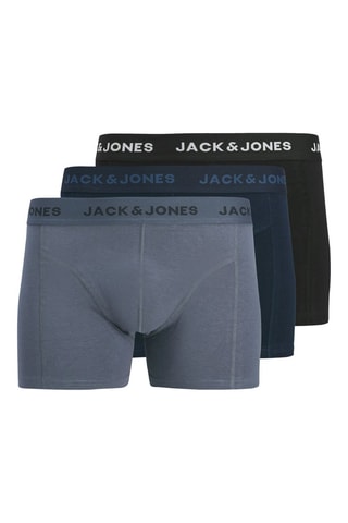 3 boxers en coton biologique - Gris et noir