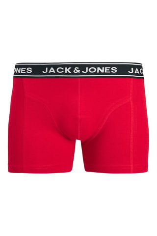 5 boxers en coton biologique - Bleu marine et rouge