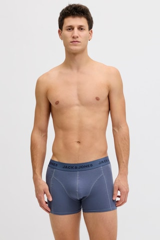 7 boxers en coton biologique - Noir et bleu