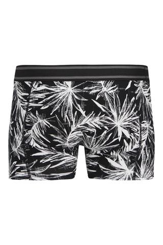 3 boxers en coton biologique - Noir et bleu