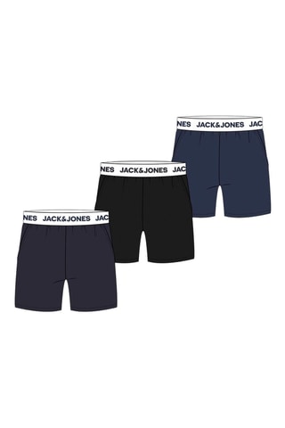 3 boxers - Noir et bleu