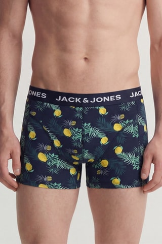 5 boxers en coton biologique - Vert foncé et noir