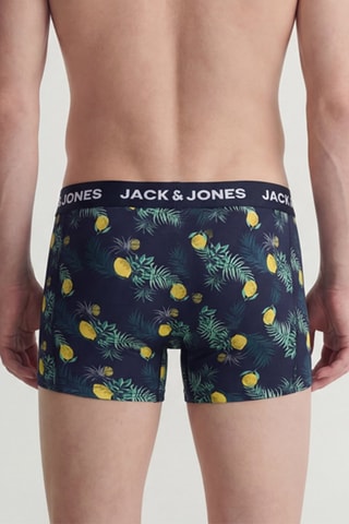 5 boxers en coton biologique - Vert foncé et noir