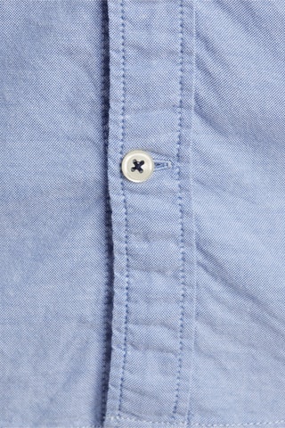 Chemise slim en coton biologique - Bleu 