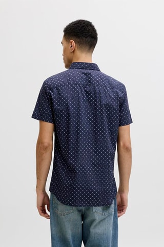 Chemise slim en coton biologique - Bleu marine