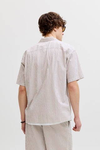 Chemise loose - Beige et écru