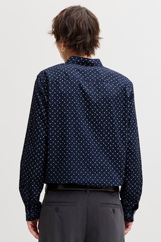 Chemise slim en coton biologique - Bleu marine