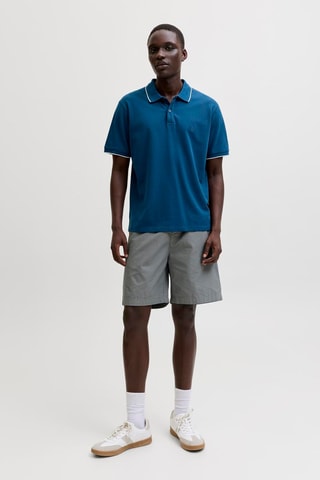 Polo regular en coton biologique - Bleu foncé