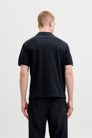 Polo regular en coton biologique - Noir