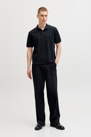 Polo regular en coton biologique - Noir