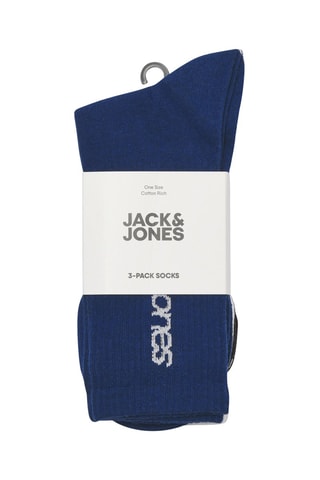 3 paires de chaussettes - Bleu marine et noir