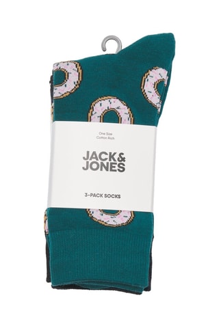3 paires de chaussettes - Bleu marine et vert