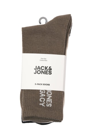 3 paires de chaussettes - Gris, noir et marron